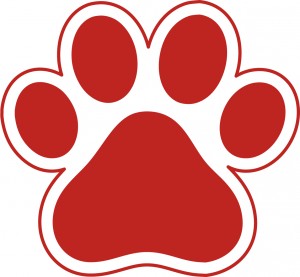 Red Paw Print