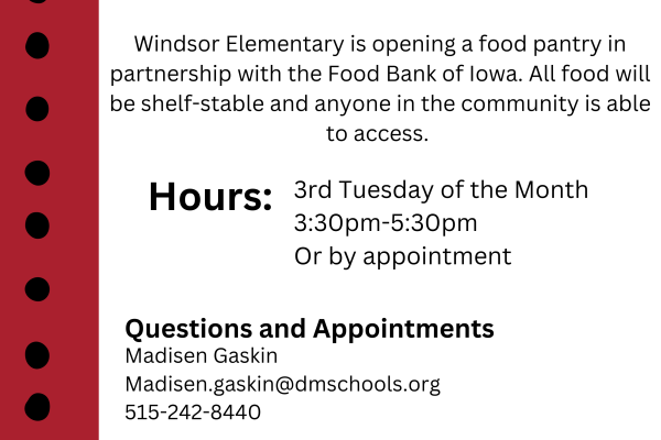 Windsor Elementary Opens a Food Pantry!